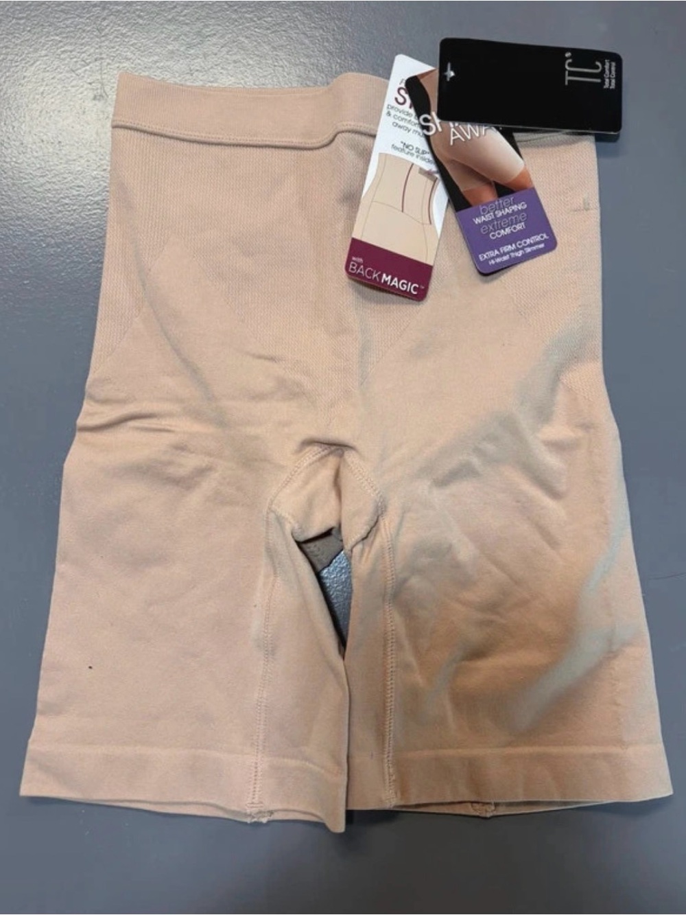 TC High-Waist Shaping Shorts in Beige